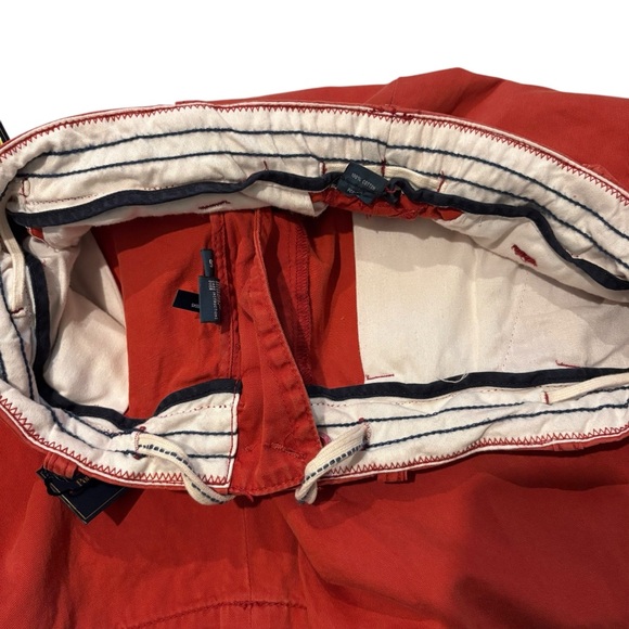 NWT, Men's Y2K Polo Ralph Lauren Chino Drawstring Shorts Distressed Red, Sz 36 - Picture 6 of 14